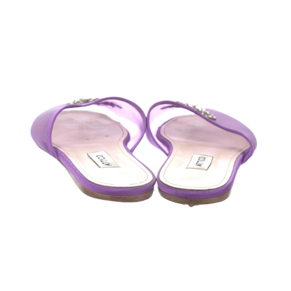 ATTICO Crystal Embellishments Mules Slipper Size: 9 | IT 39, Purple, silver - Picture 4 of 6